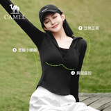 骆驼女装冷白皮户外防晒衣女春夏新款短款显瘦收腰速干防晒服外套L