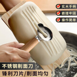 迪普尔削面刀 刀削面专用刀家用木柄不锈钢山西面食专业工具削面神器