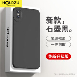 HOLDZU【天使眼】适用苹果x手机壳 iphonex/xs保护套硅胶防摔镜头全包超薄磨砂高档男款女生-石墨黑