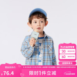 巴拉巴拉童装儿童衬衫2025女童男童上衣格纹衬衣春装亲子百搭209125102201