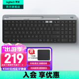 罗技（Logitech）K580无线蓝牙超薄静音键盘 办公键盘笔记本电脑手机Mac平板ipad键盘双模外接键盘薄膜 便携多屏 超薄键盘-星空灰