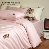 Teenie Weenie小熊60支新疆长绒棉床上四件套纯棉提花四件套纯棉全棉床单被套罩