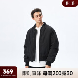 CHINISM CH基础款飞行员夹克外套男秋冬加厚棉衣美式复古男士棉服 黑色 2XL