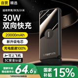 科沃【3C认证】充电宝可上飞机30W双向快充20000毫安大容量超级快充轻薄随身便携移动电源适用苹果16