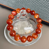 双萍金太阳石手链金沙橙月光猫眼日光石手串多圈金草莓晶情侣礼物手饰 收藏级金太阳石7mm