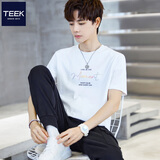TEEK短袖重磅纯棉t恤男装 夏季新款潮流男士打底衫上衣服青年休闲体恤 【纯棉面料】HS1533白色 L