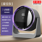 小米有品生态链品牌凯丽雅桌面风扇办公室桌学生充电大风力循环扇 星空灰 usb插电 1000mAh