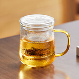 泥也玻璃泡茶杯大容量加厚高硼硅茶水分离水杯子家用办公喝茶杯