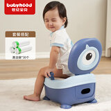 儿童小马桶座便器 软垫款 蓝色+清洁袋30只
