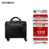新秀丽（Samsonite）行李箱16英寸拉杆箱商务软箱前开口旅行机长箱BP0黑色登机箱
