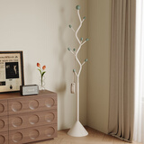 速立普SHULIPU衣架落地挂衣架卧室衣帽架房间客厅门口晾衣架小型立式挂包衣架子 S型衣帽架【奶油白】