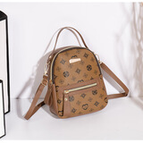 兔美猫花料背包2022ladies bag时尚双肩包女包包女清新甜美学生书包批发 A1款 双肩包 卡其色