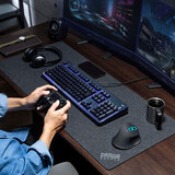 山业大尺寸桌垫 电脑办公游戏大号鼠标垫 亲肤毛毡 耐磨防滑橡胶底 可卷便携桌搭 赠鹅卵石鼠标垫