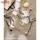 古今（GUJIN）夏季新品冰丝睡衣女家居服睡裤仿真丝三件套装大码柔软甜美L
