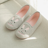 先锋港湾棉拖鞋春秋季包跟夏天防滑产后包跟软底秋天产妇室内家居拖鞋女 灰色（隐形兔） 37