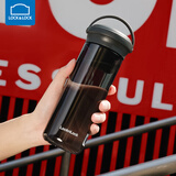 乐扣乐扣冷泡茶杯 Tritan运动水杯塑料杯男女夏天健身杯子便携随手杯简约 黑色 610ml