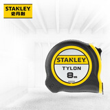 史丹利（STANLEY）黑银系列高精度钢卷尺公制易钩卷尺8m尺子耐磨盒尺木工8米