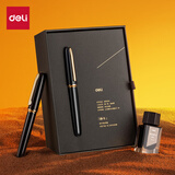 得力（deli）跡年M尖高端办公商务钢笔签字笔 书法练字男女士教师节礼/毕业礼物/升学礼物 A7 漆墨