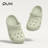 朴西多巴胺情侣洞洞鞋女款夏季外穿2025新款踩屎感沙滩防滑包头凉鞋女 曼波绿 39-40