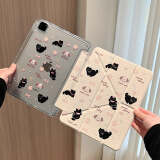 崇尚美适用苹果ipad11保护套2025新款ipada16芯片平板ipad11代3+Y型折叠ipad air6保护壳防摔Air7亚克力 【黑猫小狗Y】3+Y型折叠支撑 iPad11代 2025款(11