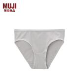 无印良品 MUJI 女式 弹力天竺编织中腰短裤 内裤 FCE01A1A 中灰色 S