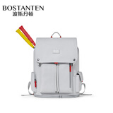 波斯丹顿（BOSTANTEN）男士双肩包学生书包潮流出差旅游背包大容量笔记本电脑包女 冰川灰-运动款【独立球拍/鞋仓】