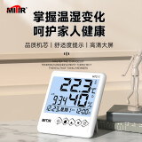 MITIR 温度计室内电子闹钟干湿温度计家用温度湿度计温度表HTC-7