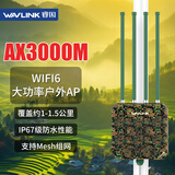 睿因（Wavlink）WiFi6无线AP室外网络覆盖大功率AX3000户外路由器景区校园广场农村WIFI基站全向覆盖