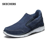 斯凯奇（Skechers）男鞋冬季休闲鞋加绒保暖鞋马丁靴雪地靴棉鞋男节日礼物666041 蓝色 42.5