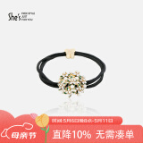 She's发饰 栀子花朵撞色滴油橡皮筋 发绳 时尚发圈 母亲节礼物 送妈妈