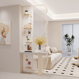 屏风隔断客厅洞洞板玄关入户正对门卫生间遮挡装饰置物架玻璃定制 上门量尺寸100元