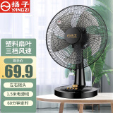 扬子电风扇小台扇 落地扇家用学生宿舍 轻音新款12英寸\16英寸 定时摇头小台扇 16英寸黑色圆底台扇塑叶（1.5电源线）