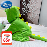 迪士尼（Disney）童装儿童睡衣秋冬季男女童家居服小恐龙双层加厚宝宝连体睡袋春秋 2371恐龙绿色【法兰绒】 100 尺码2~3岁【 90-100cm】cm