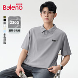 班尼路（Baleno）polo衫男夏季重磅休闲宽松短袖男士潮牌穿搭高级感翻领男款上衣