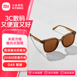 米家小米方框偏光太阳镜高清男女通用开车防紫外线墨镜眼镜节日礼物 米家方框偏光太阳镜（琥珀棕）