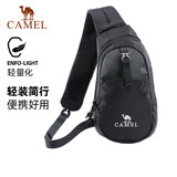 骆驼（CAMEL）男女斜挎通勤邮差骑行包运动单肩包潮573C875050A黑色