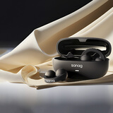 SANAG塞那 Z62S【千元音质】夹耳式蓝牙耳机骨传导概念无线开放不入耳挂耳夹式运动跑步MP3一体机带内存 活力黑丨360°全景音丨无内存卡 适用于华为苹果安卓小米