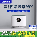 UORRIS德国欧瑞氏空气净化器除甲醛新房家用桌面办公室小型除烟味去醛神器 清新白 【含耗材丨除醛率99%】 实时检测丨主动捕捉丨效果可视化