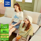 唐狮（TonLion）2025短袖T恤女半袖体恤chic宽松上衣