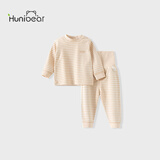 欢喜小熊 婴儿内衣裤子春秋纯棉套装宝宝秋衣秋裤内穿打底新生幼儿衣服 咖色 高腰 110 (建议3-4岁.身高100-110cm)