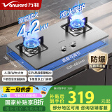 万和（Vanward）国家补贴20% 天然气燃气灶具不锈钢煤气炉双灶嵌入式4.2kW家用猛火一级能效家电以旧换新 B6B338XW