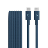 beats 耳机 手机充电线  编织连接线 Apple/苹果USB-C/type-c 数据线适用iPhone15 16手机/原装线 USB-C 转 USB-C 飚速蓝（1.5米）