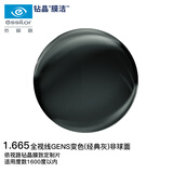 依视路（ESSILOR）眼镜片钻晶膜致全视线GENS变色经典灰1.67非球防蓝光配镜定制1片