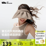 蕉下（beneunder）遮阳帽子防晒帽女防紫外线太阳帽贝壳空顶帽便携TS550灰