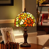 欧式复古台灯卧室创床头灯北欧美式房间家用现代温馨浪漫婚庆夜灯 20cm太阳花（暖光）