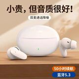 AI降噪】小米  米家（MI）适用蓝牙耳机入耳式耳机蓝牙骨传导概念无线HIFi音质运动跑步降噪入耳不痛 白色【HiFi立体音+超长续航】