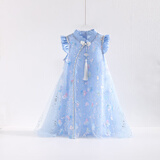 迪士尼女童爱莎公主连衣裙子新品连衣裙子女童夏季装2025新中式旗袍汉服