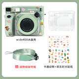 彩友乐拍立得保护套富士wide400保护壳宽幅相机壳instax wide 400壳子透明壳水晶壳硬壳相机包外壳挂绳 wide 400 水晶壳（送背带绳）+贴纸