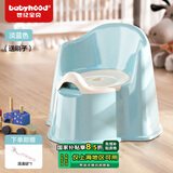 世纪宝贝（babyhood）儿童坐便器男宝宝坐便器女婴儿宝宝便盆尿盆儿童马桶座便凳高靠背 淡蓝色（带刷子）