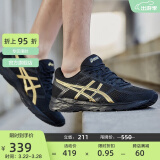 亚瑟士ASICS男鞋缓冲透气跑步鞋运动鞋网面回弹跑鞋GEL-CONTEND 4 黑色/金色 43.5
